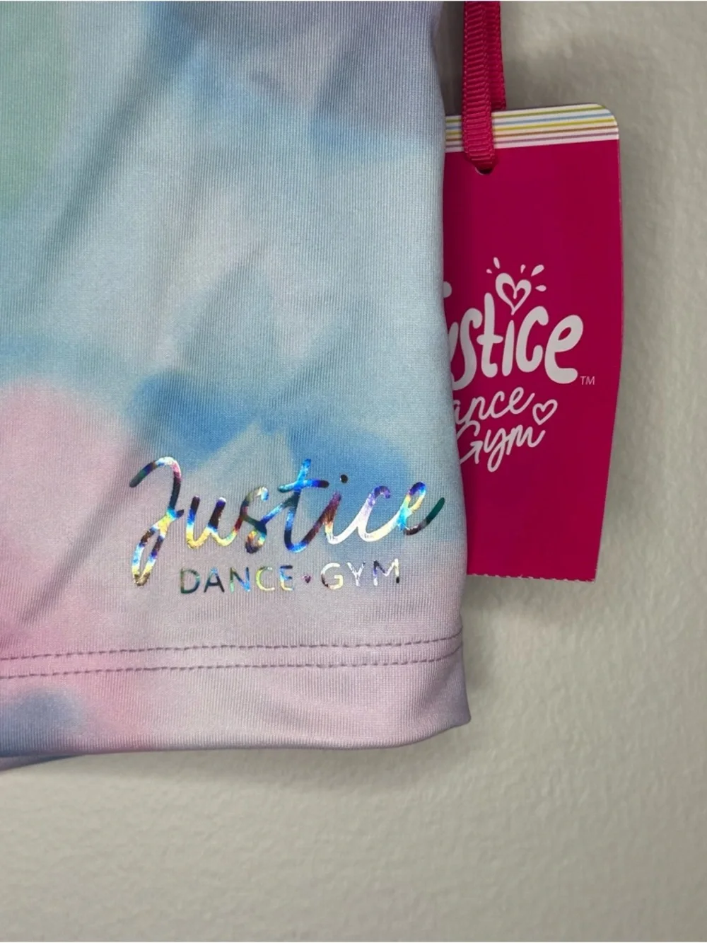 Justice Cinch Waistband Dance/Gym Shorts Girls XL (16/18) Butterfly Print NEW